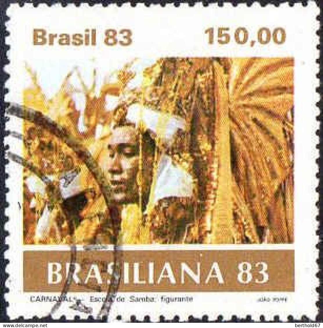 Brésil Poste Obl Yv:1587 Mi:1951 Carnaval Escola De Samba Figurante (Beau Cachet Rond) - Oblitérés
