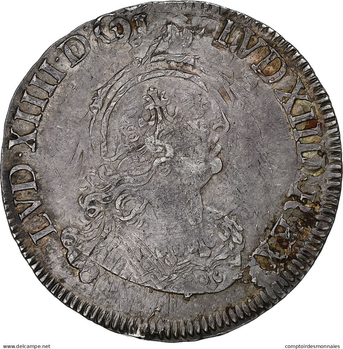 France, Louis XIV, 1/2 Écu Aux 8 L, 1704, Tours, 2ème Type, Réformé, Argent - 1643-1715 Ludwig XIV.