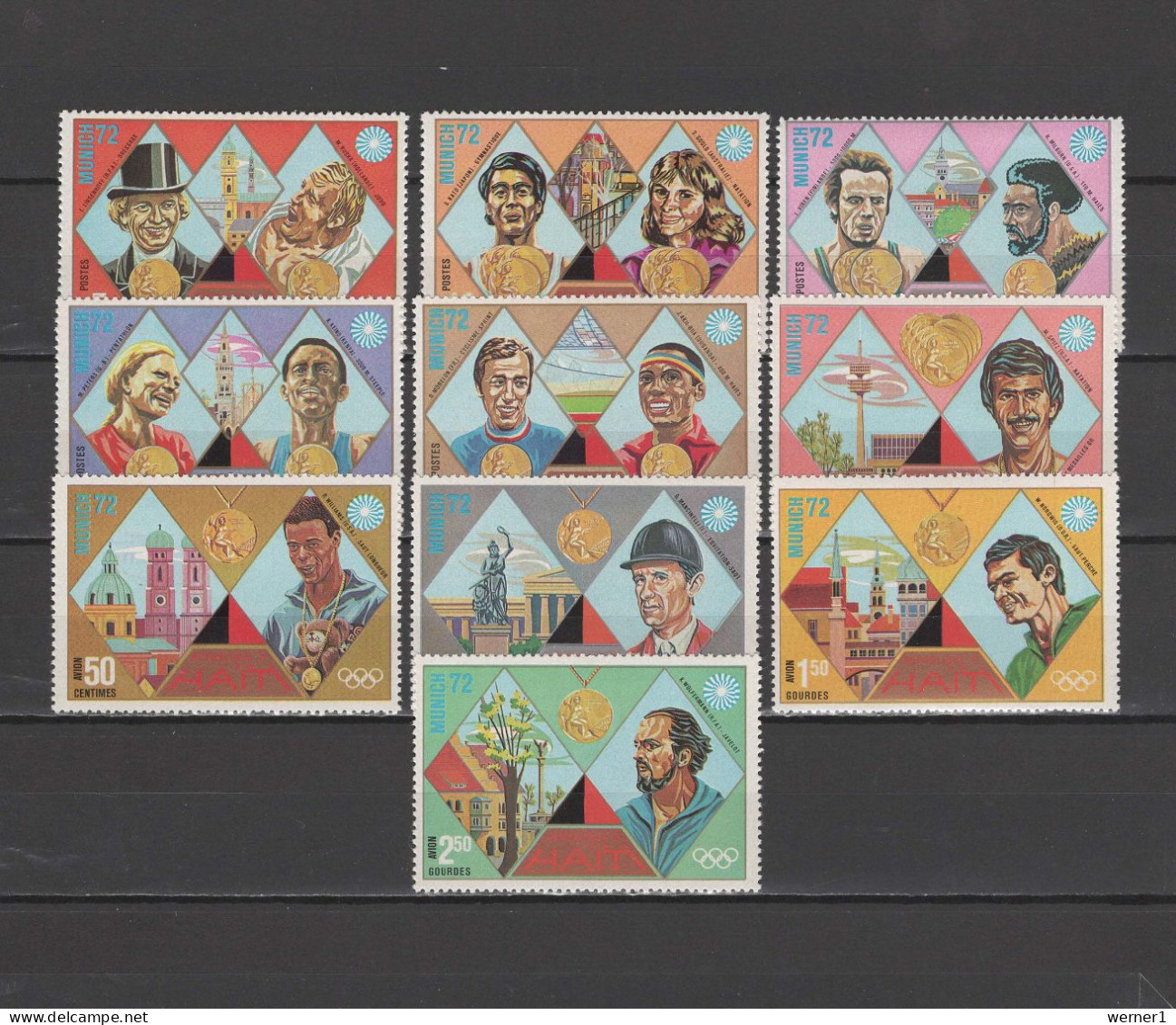 Haiti 1972 Olympic Games Munich, Equestrian Etc. Set Of 10 MNH - Zomer 1972: München