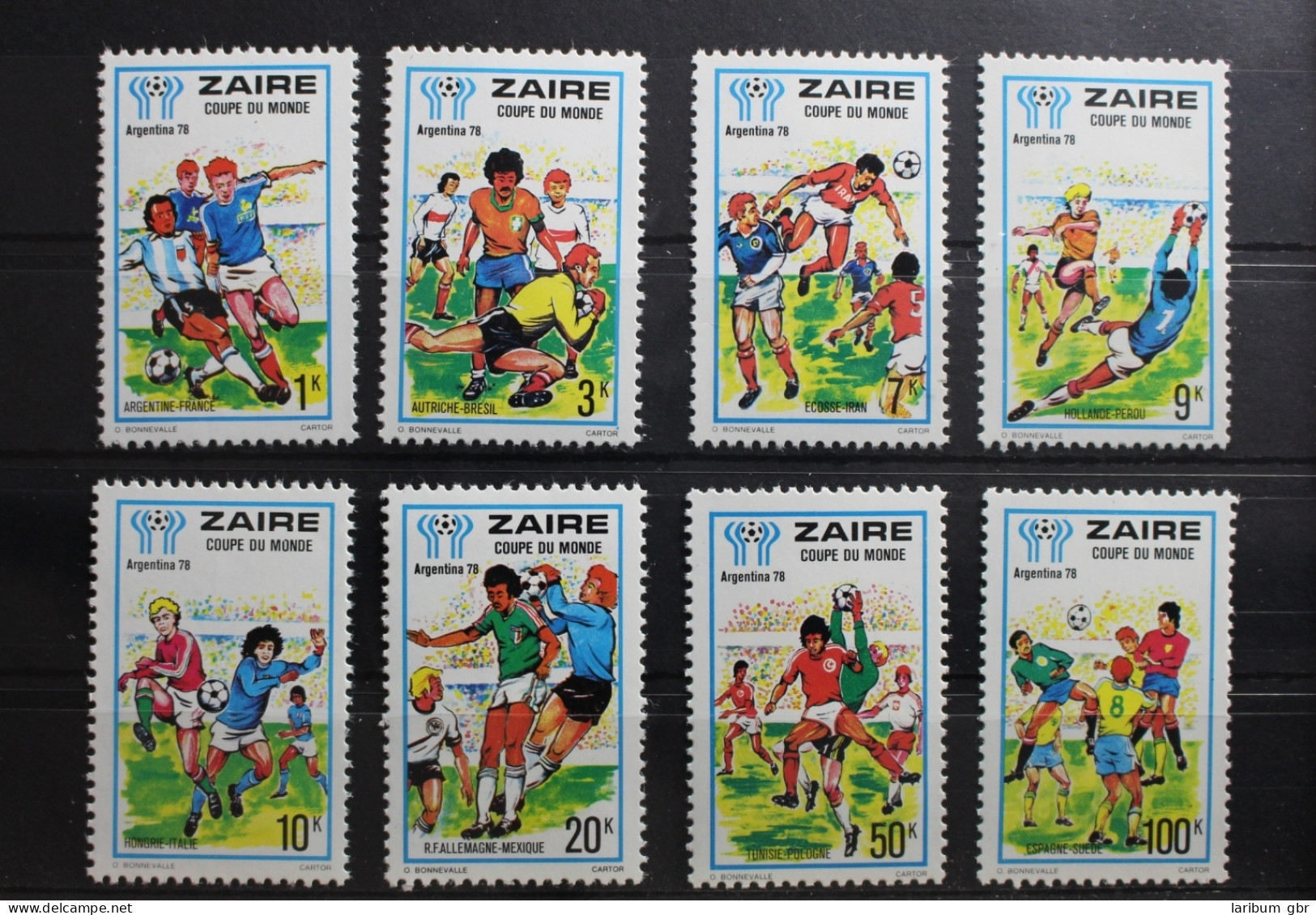 Zaire 558-565 Postfrisch Fußball WM #RY032 - Sonstige & Ohne Zuordnung