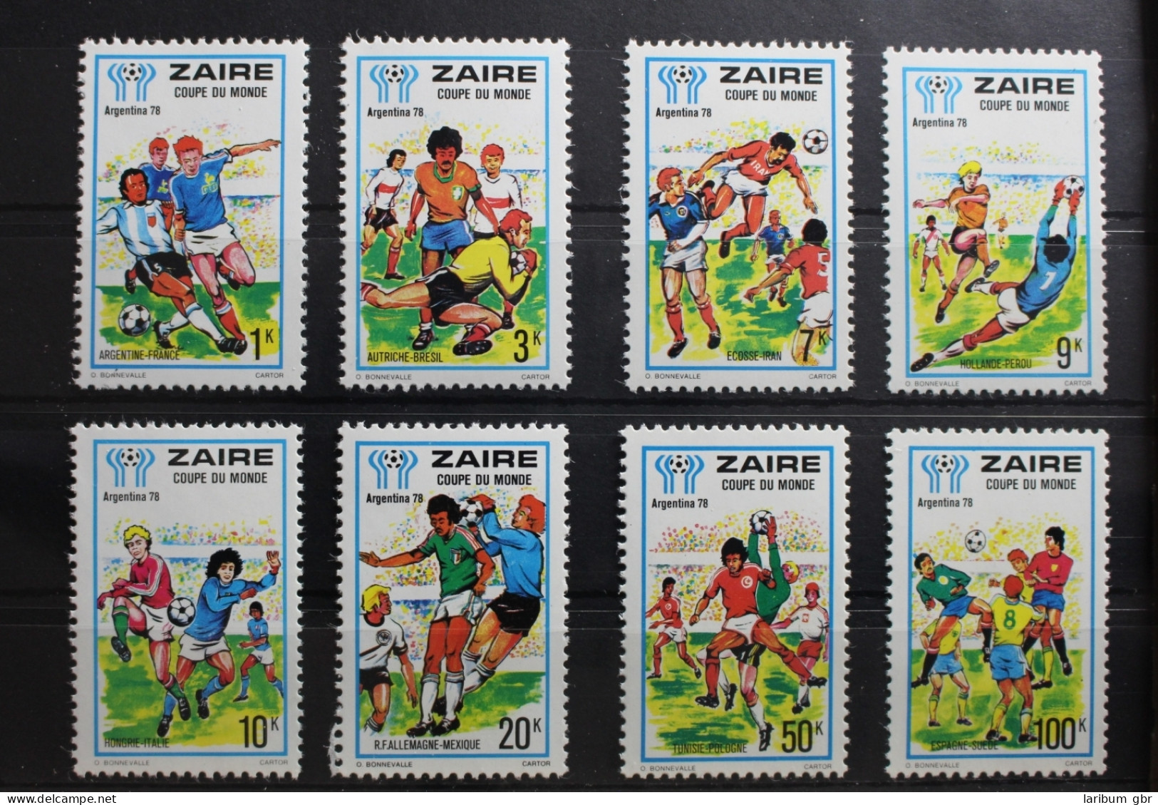Zaire 558-565 Postfrisch Fußball WM #RY028 - Autres & Non Classés