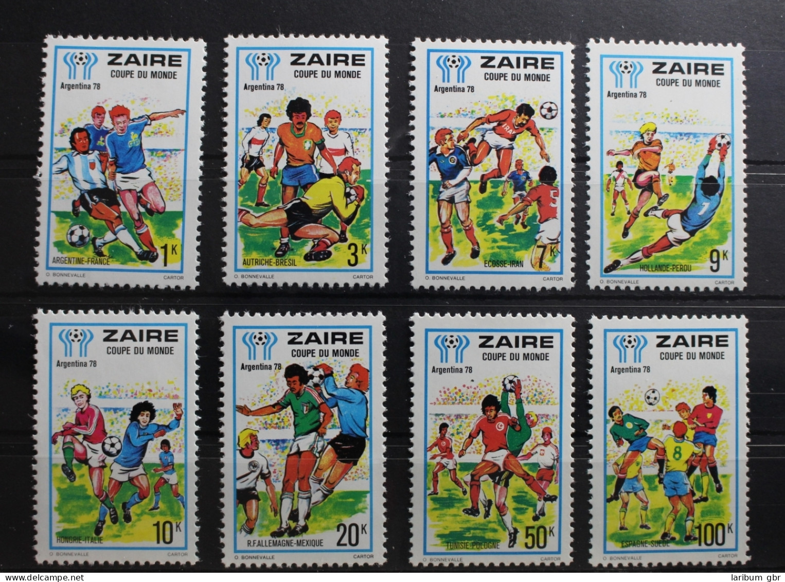 Zaire 558-565 Postfrisch Fußball WM #RY029 - Autres & Non Classés