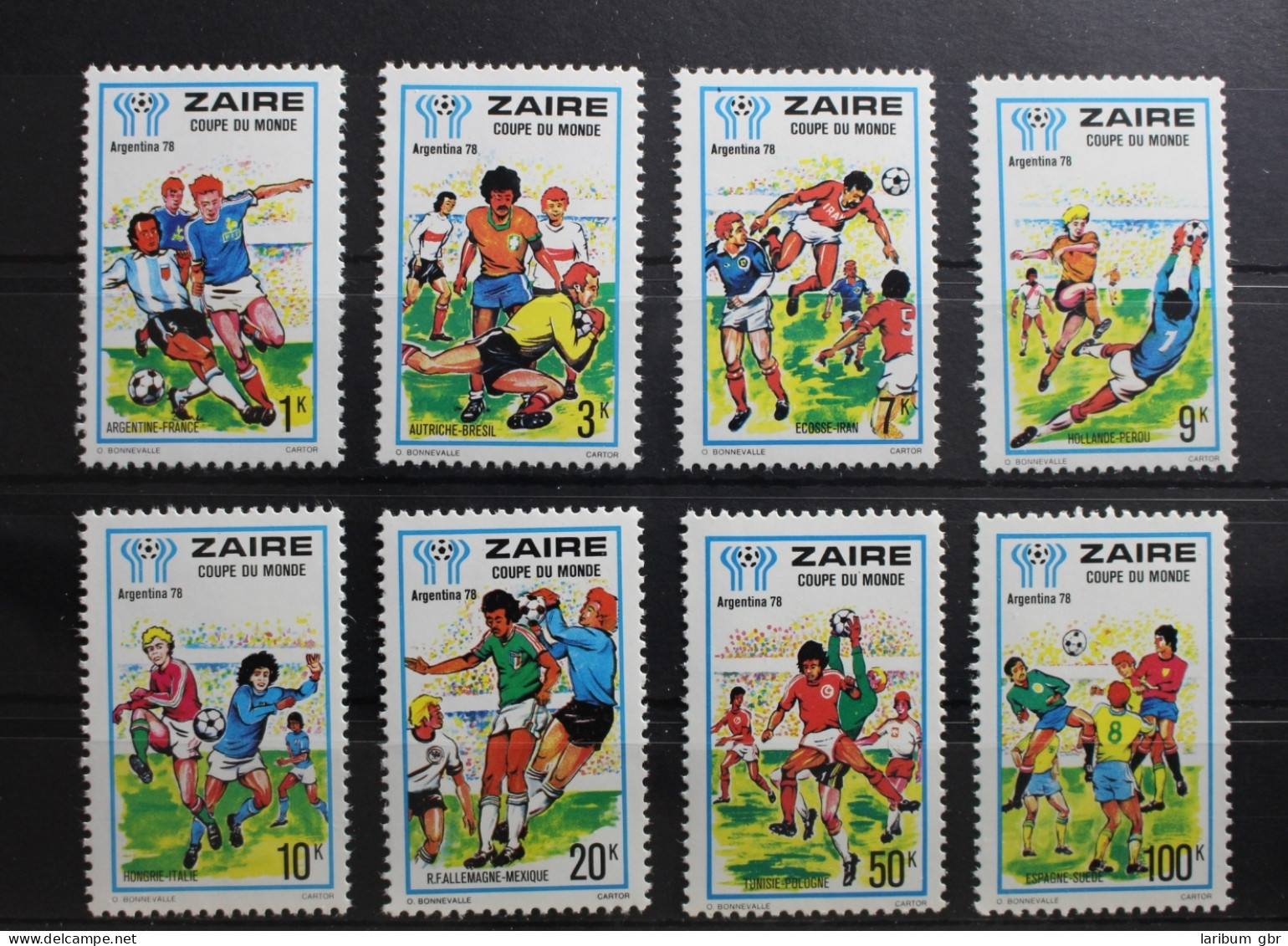 Zaire 558-565 Postfrisch Fußball WM #RY031 - Autres & Non Classés