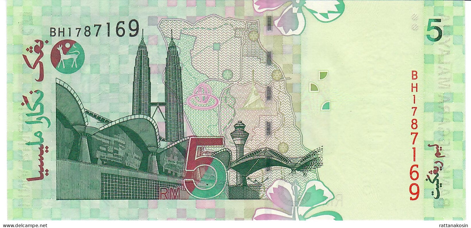 MALAYSIA  P41b 5 RINGGIT  2001 #BH UNC. - Malesia