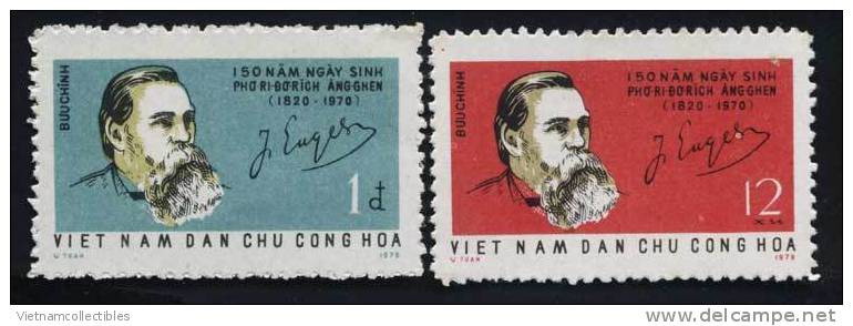 North Vietnam Viet Nam MNH Stamps 1970 : Engels ; Scott#611-612; CV$3.25 (Ms247) - Vietnam
