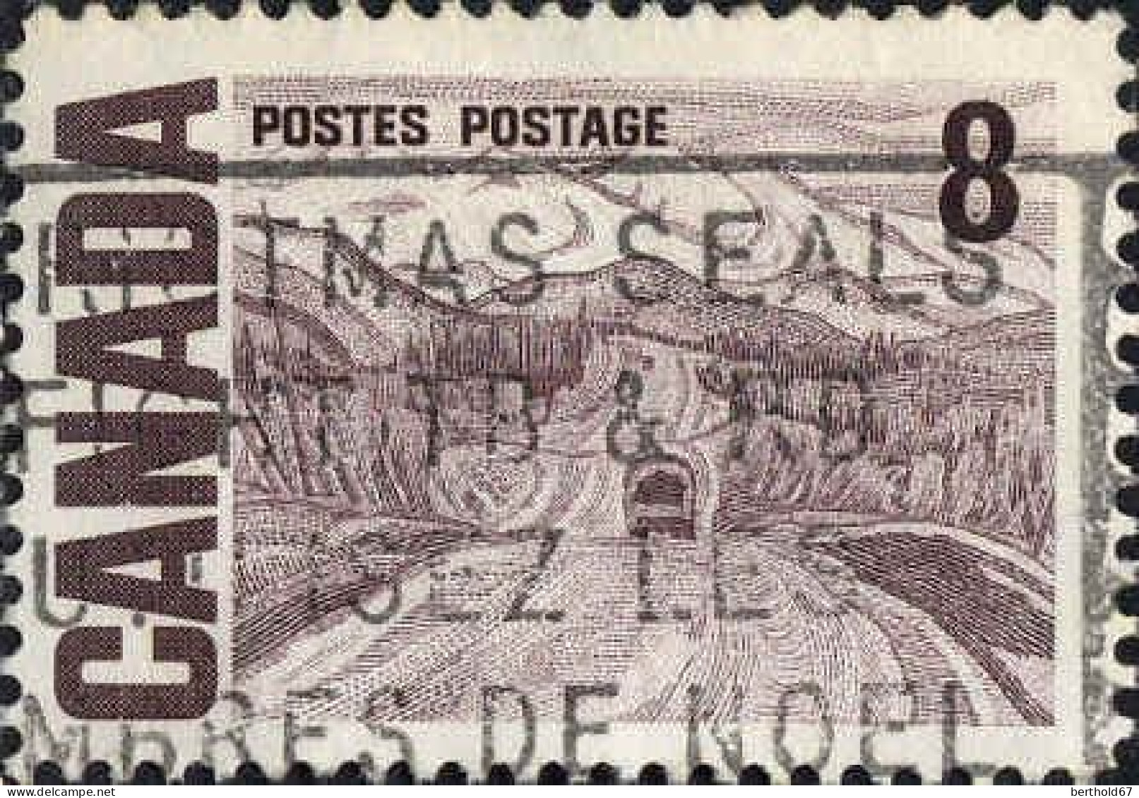 Canada Poste Obl Yv: 383 Mi:403Ax Autoroute En Alalska (Belle Obl.mécanique) - Oblitérés