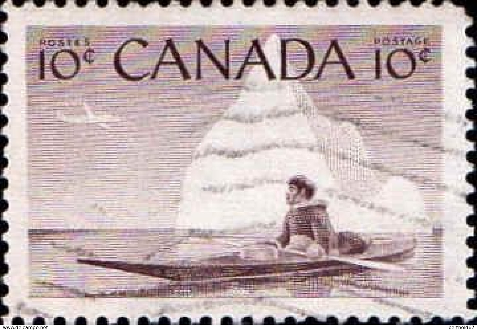 Canada Poste Obl Yv: 278 Mi:302 Chasseur Esquimau (Lign.Ondulées) - Oblitérés