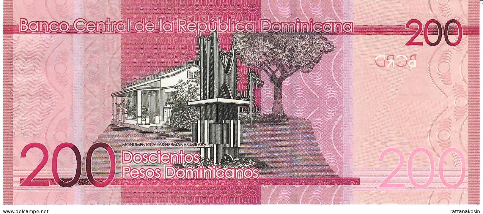 DOMINICAN REPUBLIC P191a 200 PESOS DOMINICANOS 2014  #AA = FIRST PREFIX    UNC. - Dominikanische Rep.