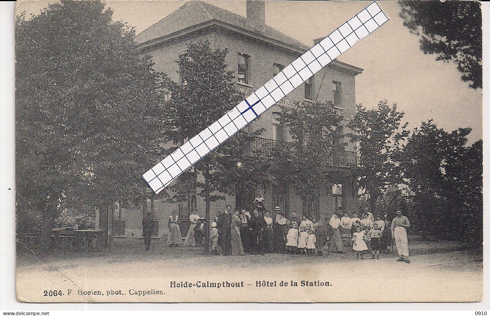 HEIDE-CALMPTHOUT-KALMTHOUT"HOTEL DE LA STATION"HOELEN 2064 UITGIFTE 11.09.1906 TYPE 4  - Kalmthout