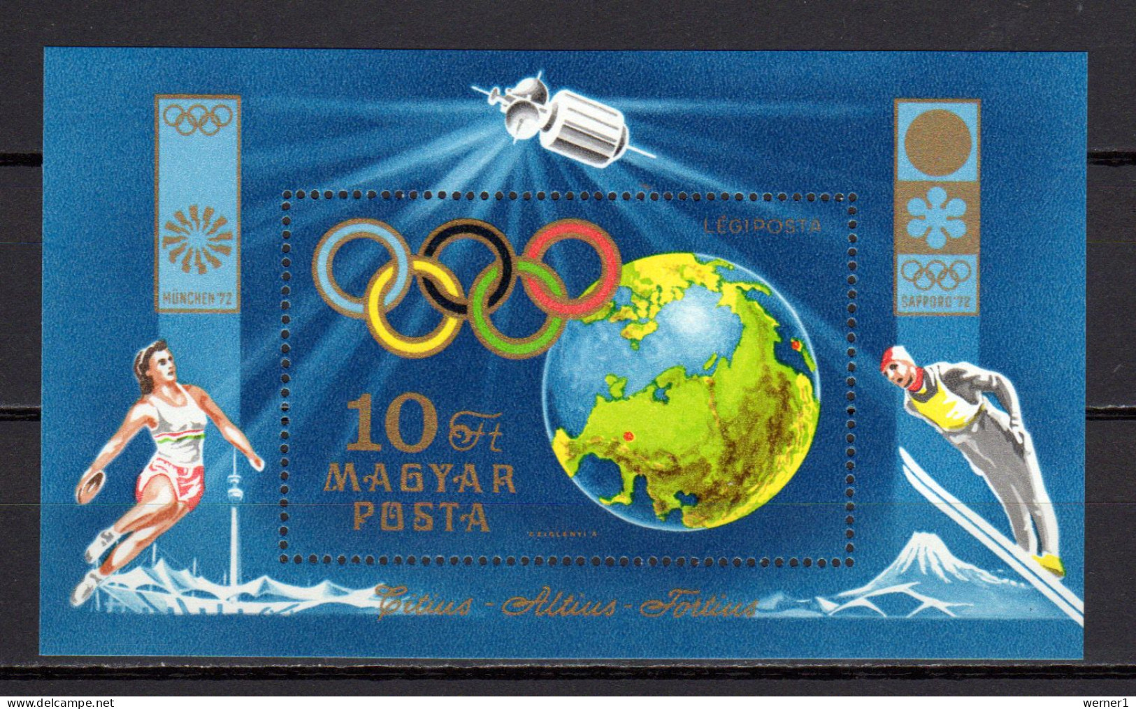 Hungary 1972 Olympic Games Munich / Sapporo, Space S/s MNH - Verano 1972: Munich