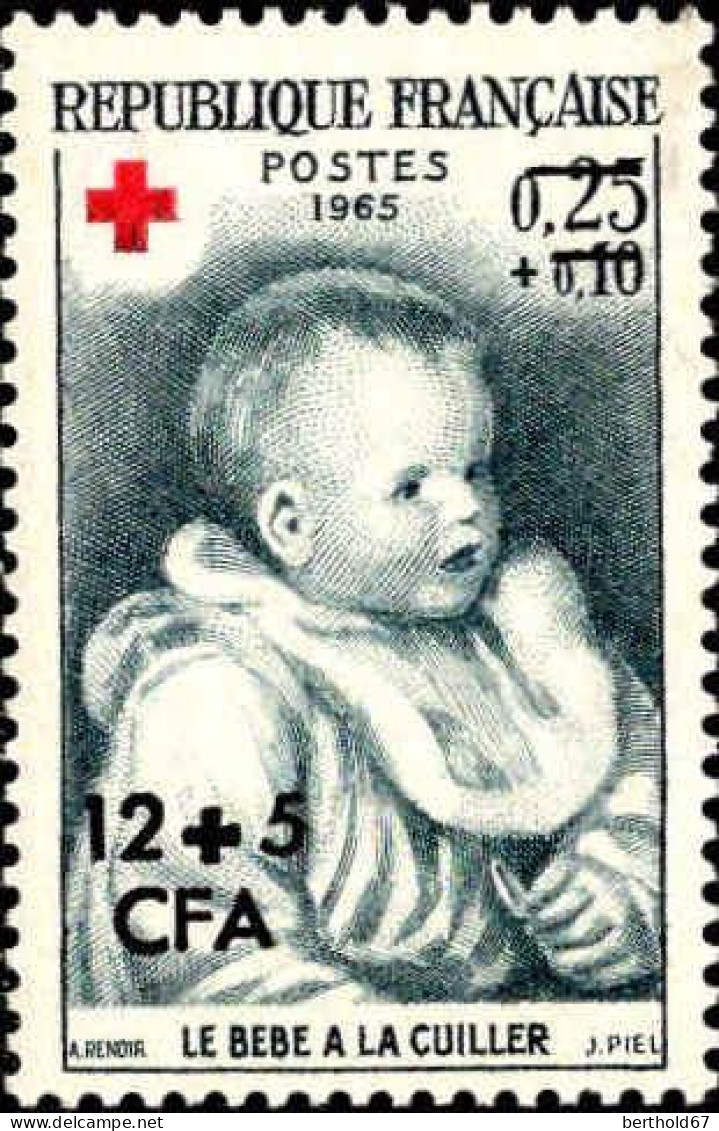 Réunion Poste N** Yv:366/367 Croix-Rouge Surcharge Nv Valeurs CFA - Unused Stamps
