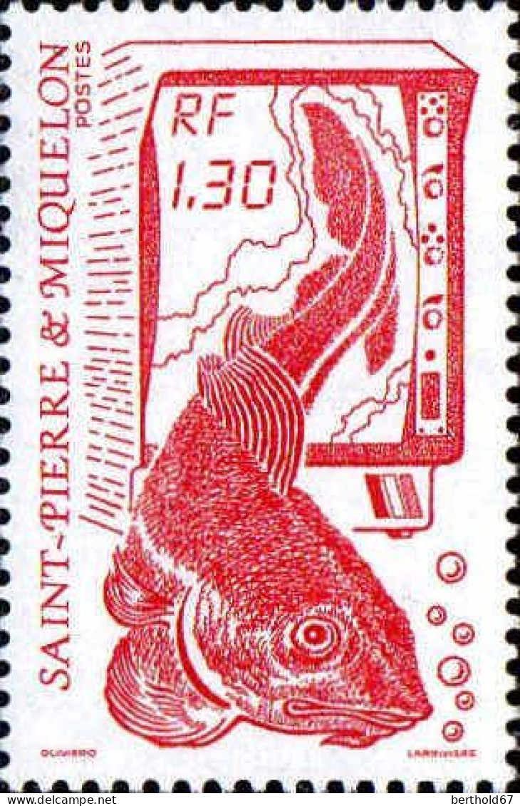 SPM Poste N** Yv: 490 Mi:562 La Pêche - Unused Stamps