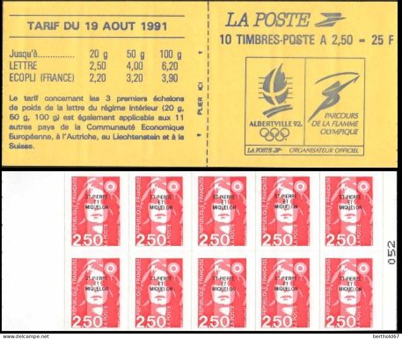 SPM Carnet N** Yv:C 557C 10 Timbres-poste à 2,50 Marianne Du Bicentenaire - Postzegelboekjes