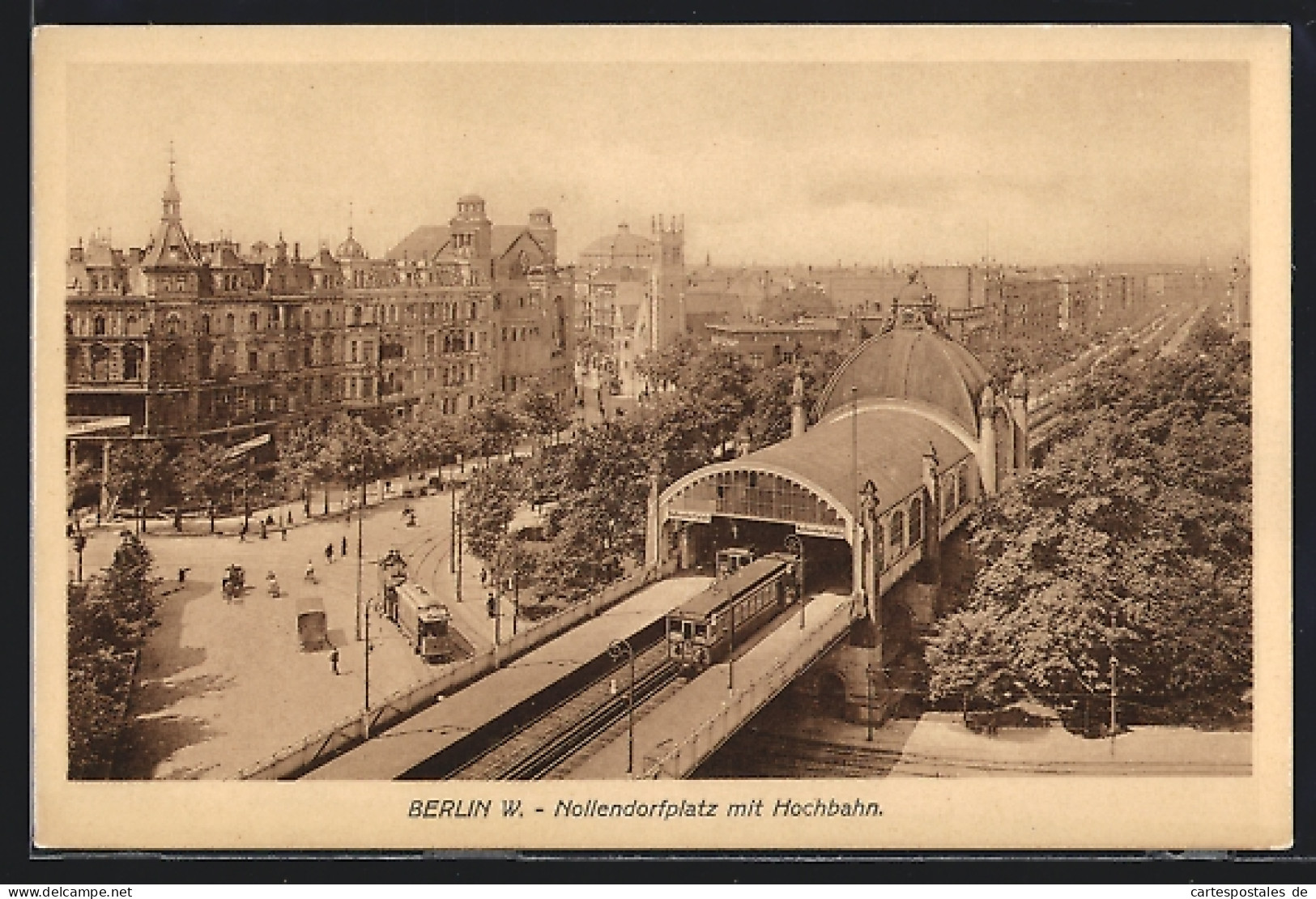 AK Berlin-Schöneberg, Nollendorfplatz Mit U-Bahn  - Métro