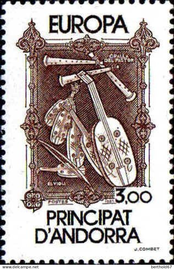 Andorre (F) Poste N** Yv:340 Mi:361 Instruments De Musique - Unused Stamps