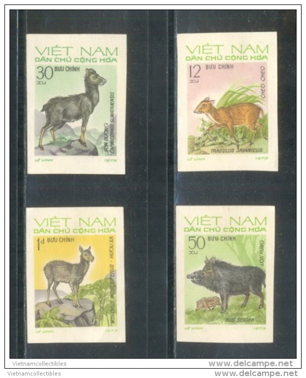 North Vietnam Viet Nam MNH Imperf Stamps 1973 : Wild Animals / Lesser / Boar / Chamoise / Musk Deer (Ms277) - Vietnam