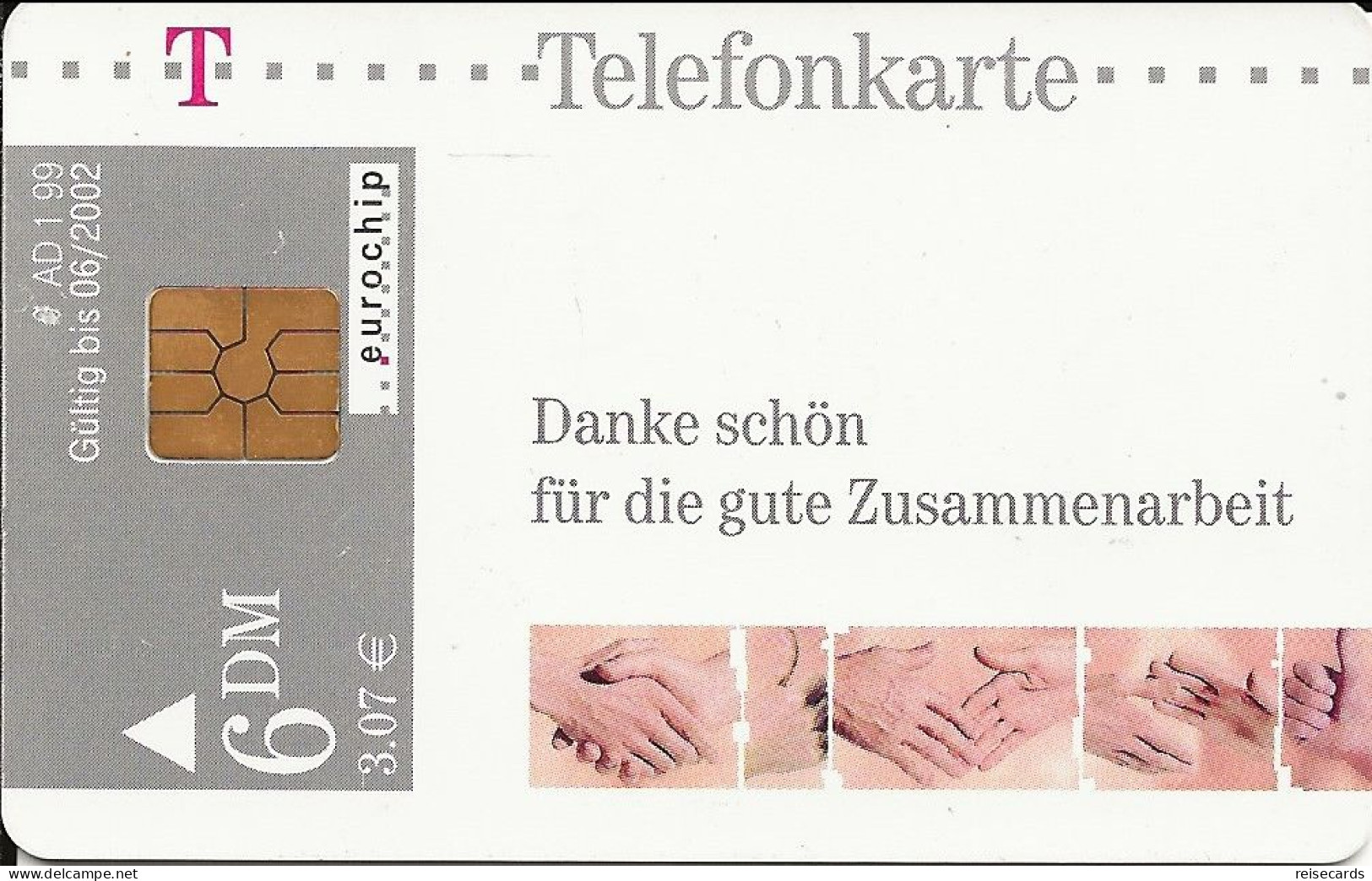 Germany: Telekom AD 1 99 Danke Schön Für Die Gute Zusammenarbeit - A + AD-Series : Publicitaires - D. Telekom AG