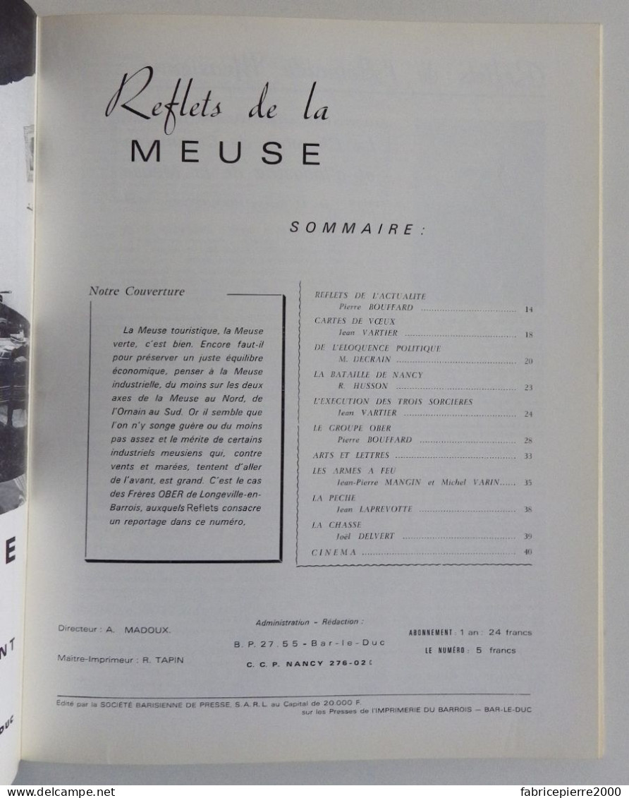 REFLETS DE LA MEUSE N°7 1968 EXCELLENT ETAT Bar-le-Duc - Lorraine - Vosges