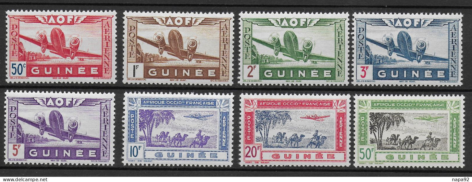 GUINEE 1942 YT PA 10/17** MNH - Unused Stamps