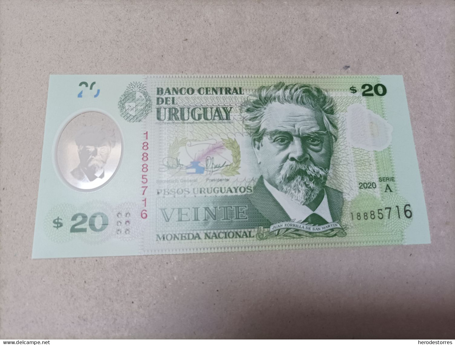 Billete Uruguay, 20 Pesos, Año 2020, Serie A, UNC - Uruguay