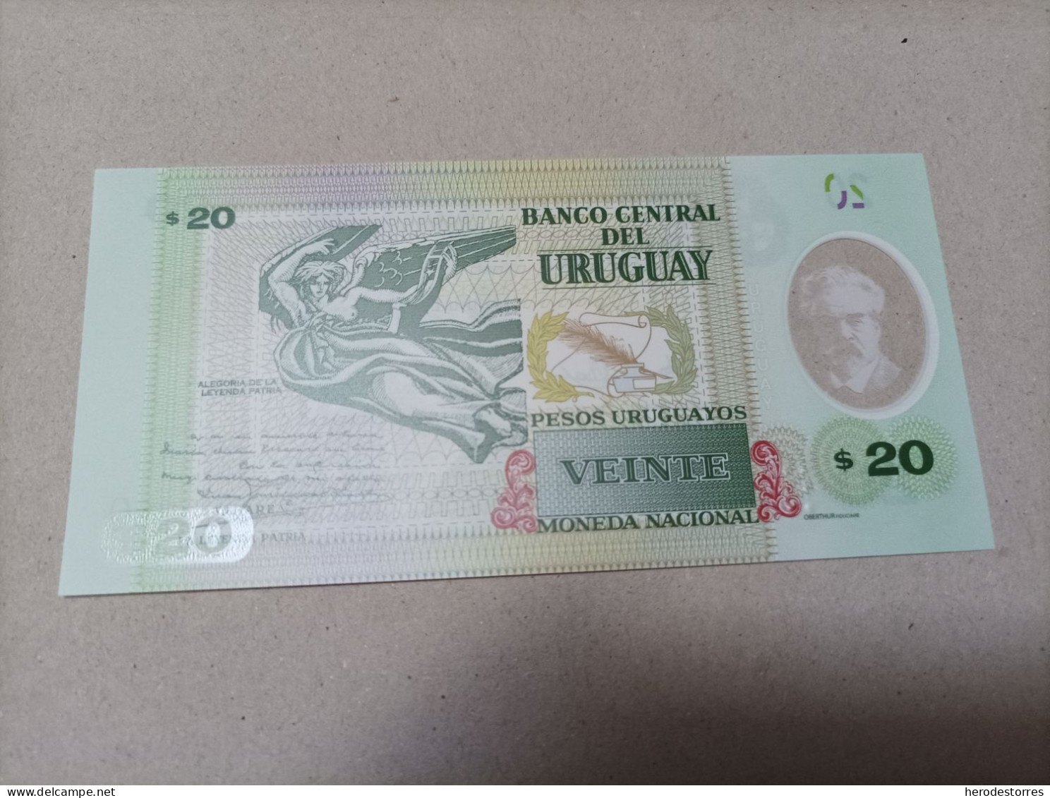 Billete Uruguay, 20 Pesos, Año 2020, Serie A, UNC - Uruguay