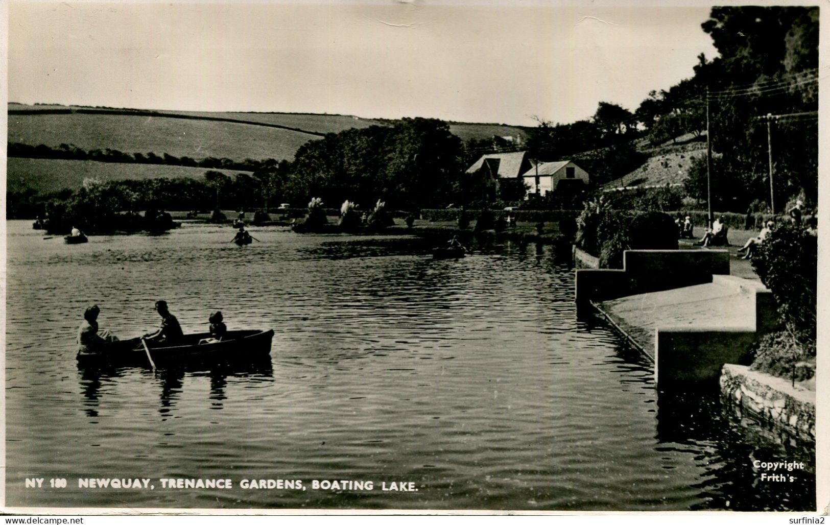 CORNWALL - NEWQUAY - TRENANCE GARDENS BOATING LAKE RP Co1338 - Newquay