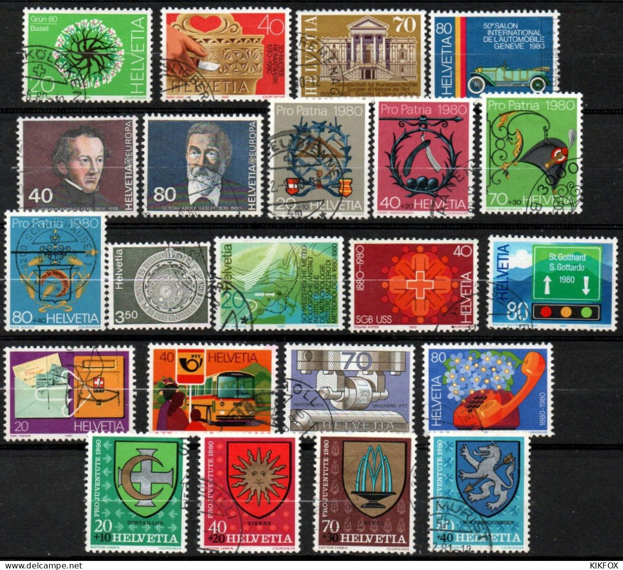 SUISSE ,SCHWEIZ,1980   Mi. 1169 - 1190, JAHRGANG, GESTEMPELT, OBLITERE - Usados