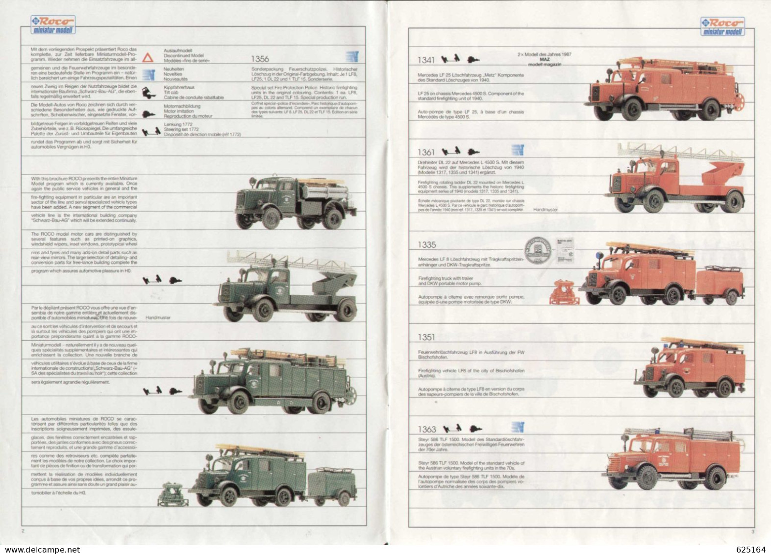 Catalogue ROCO MINIATUR MODELL 1988 HO 1/87 - German