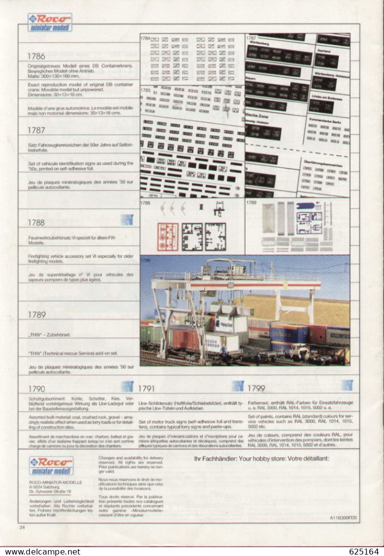 Catalogue ROCO MINIATUR MODELL 1988 HO 1/87 - Allemand