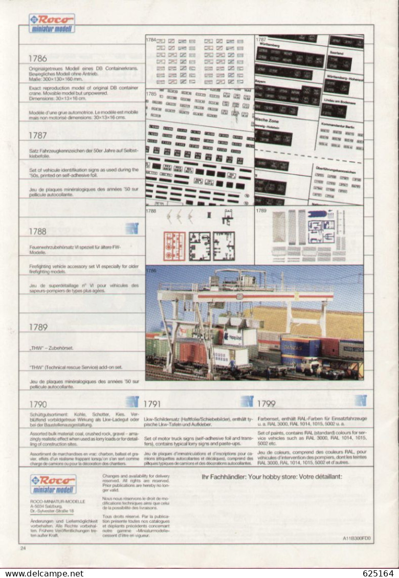 Catalogue ROCO MINIATUR MODELL 1988 HO 1/87 - German