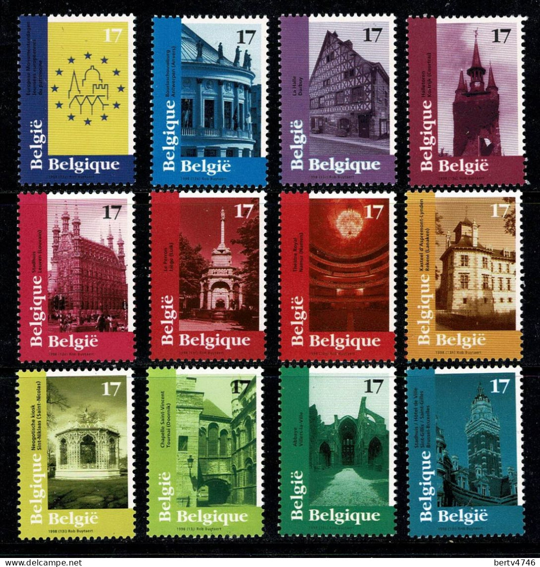 Belg. 1998 - 2763/74**, Yv. 2763/74**, Mi. 2815/26** MNH - Nuovi