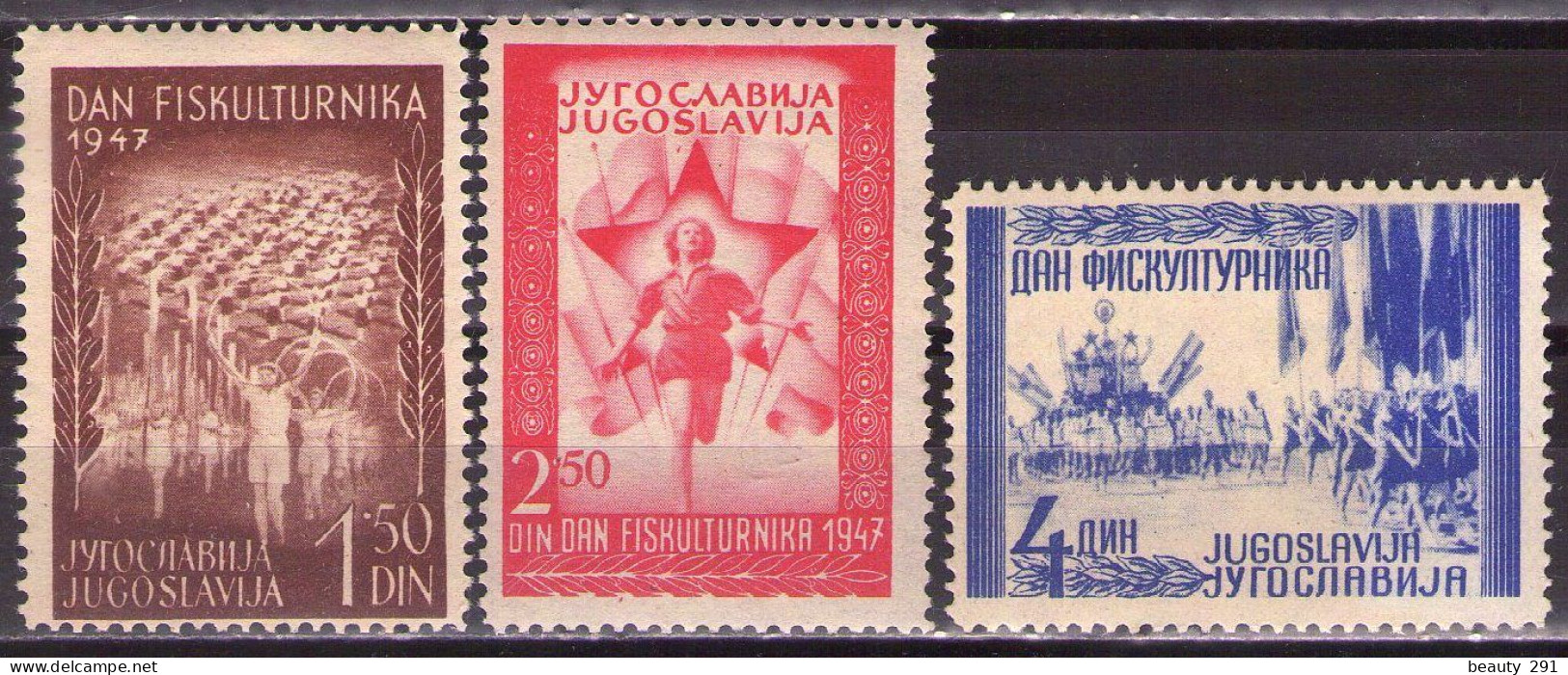 Yugoslavia 1947 Federal Sports Meeting, Mi 521-523 - MNH**VF - Ongebruikt