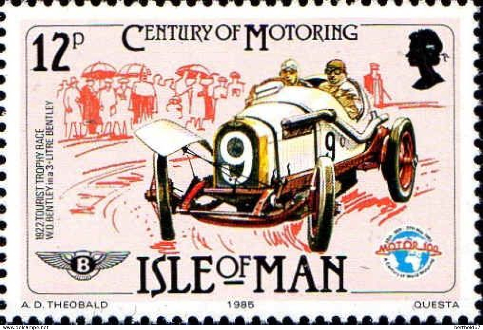 Man Poste N** Yv:278 Mi:283 Tourist Trophy Race Bentley - Isle Of Man