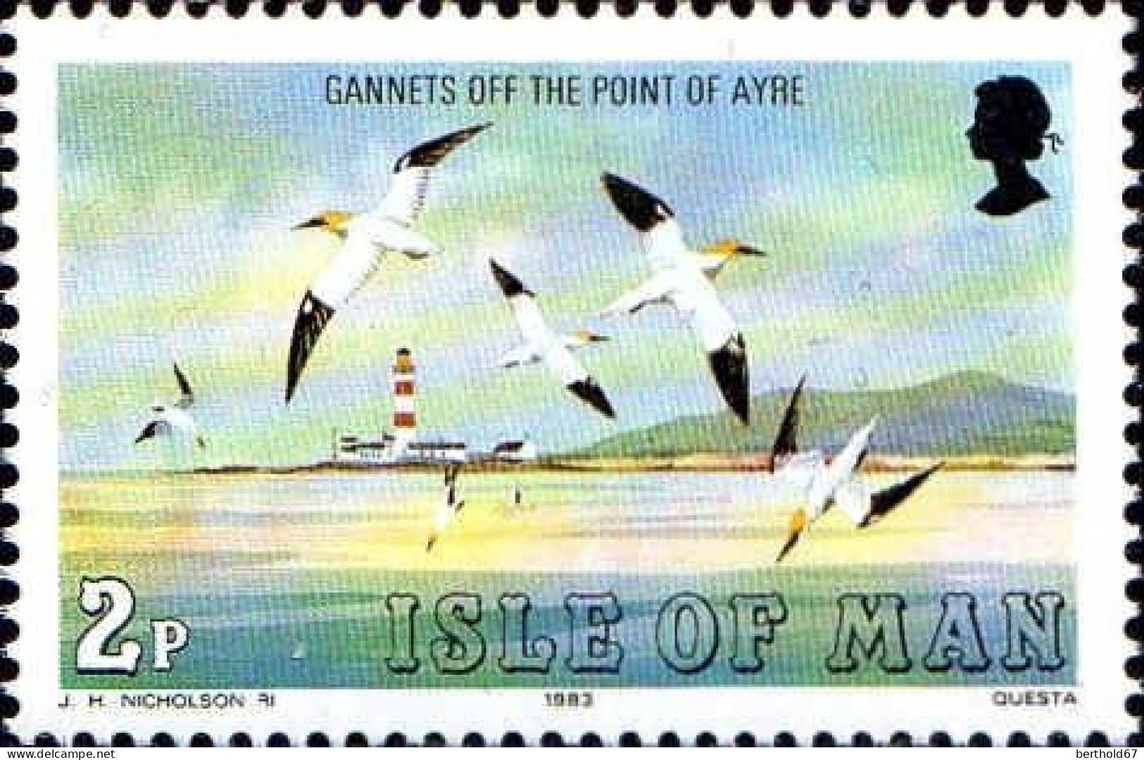 Man Poste N** Yv:220 Mi:221 Gannets Off The Point Of Ayre - Isla De Man