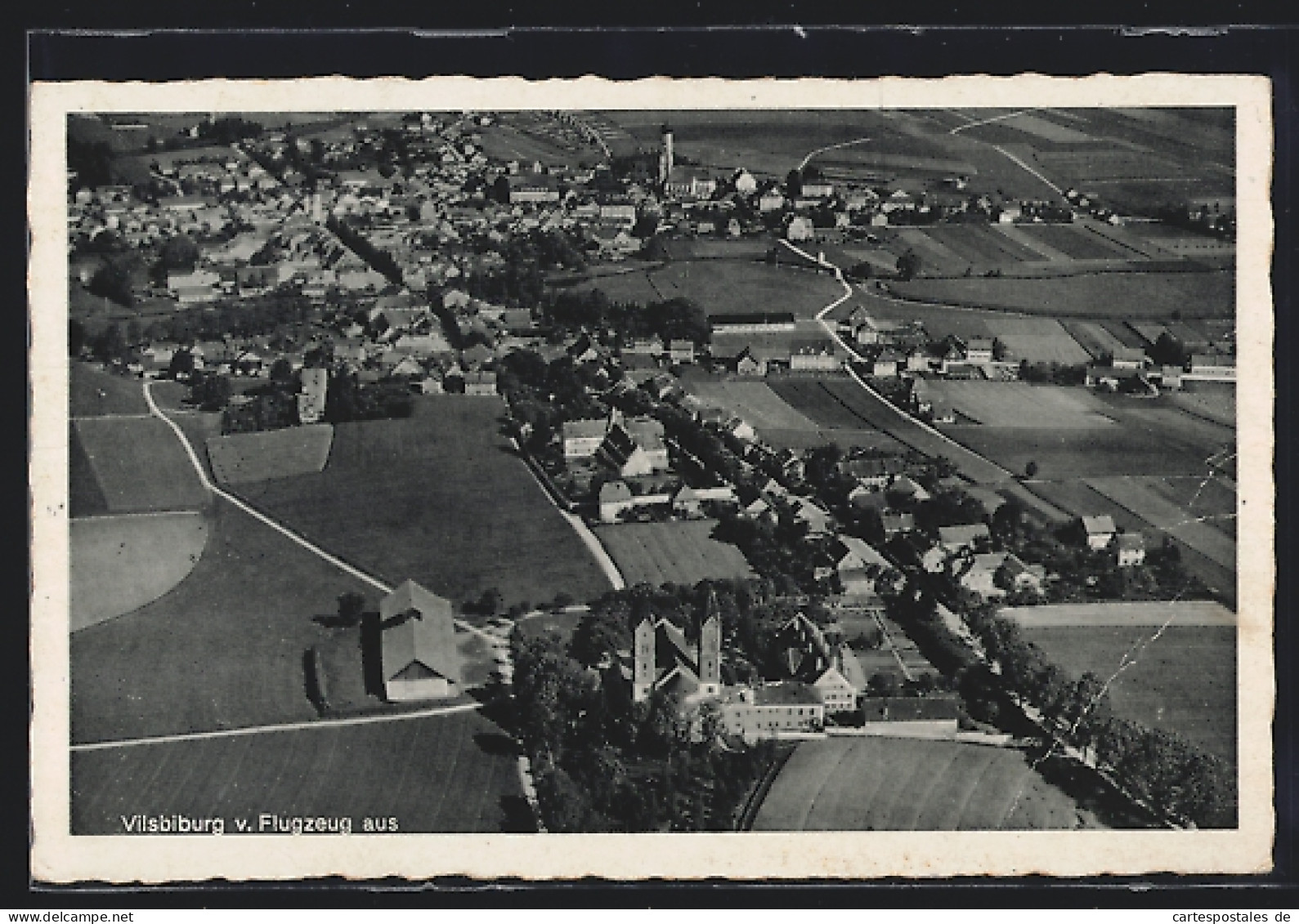 AK Vilsbiburg, Ortsansicht Vom Flugzeug Aus Gesehen  - Vilsbiburg