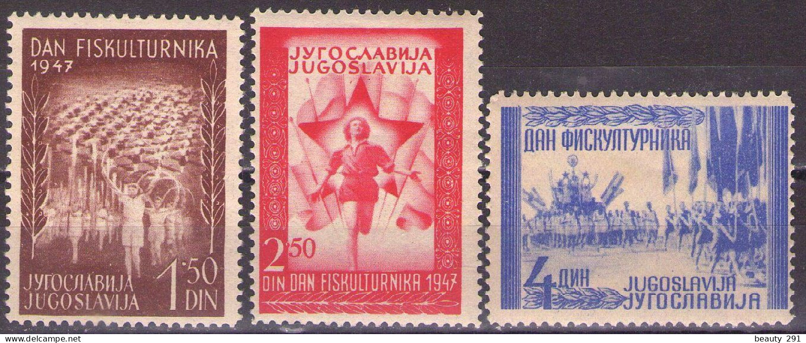 Yugoslavia 1947 Federal Sports Meeting, Mi 521-523 - MNH**VF - Ongebruikt