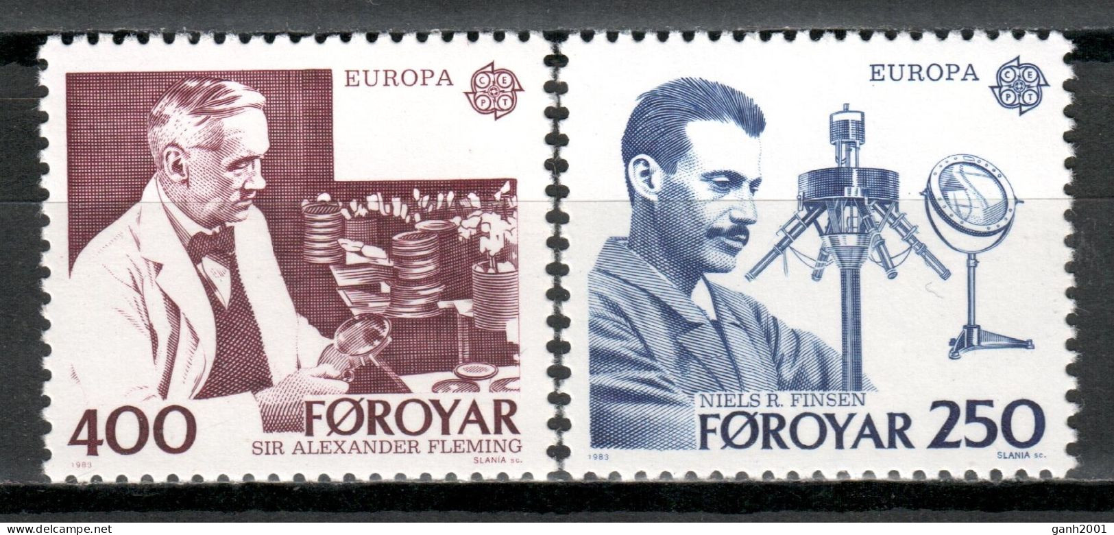 Faroe Is. 1983 Feroe / Europa CEPT Inventions Of Humanity A. Fleming · Finsen MNH Inventos De La Humanidad / Md10  5-21 - 1983