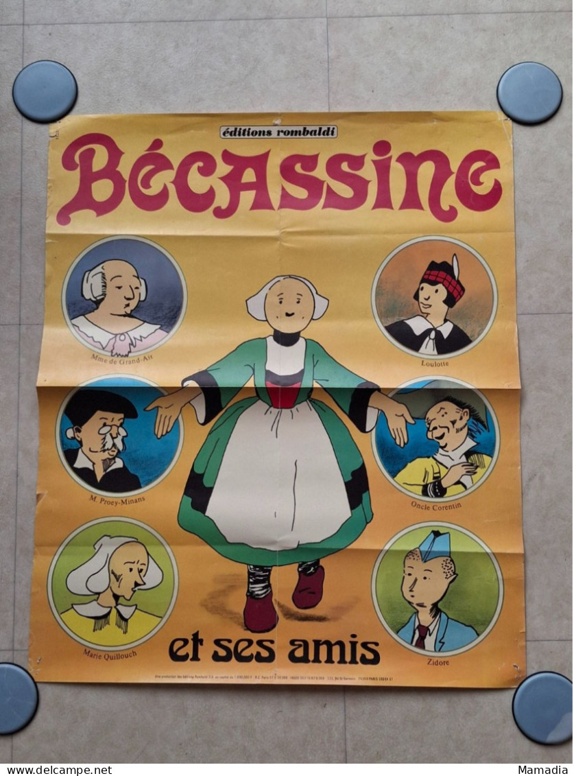 BECASSINE POSTER AFFICHE EDITIONS ROMBALDI 50 X 60 Cm Années 70 - Affiches & Offsets
