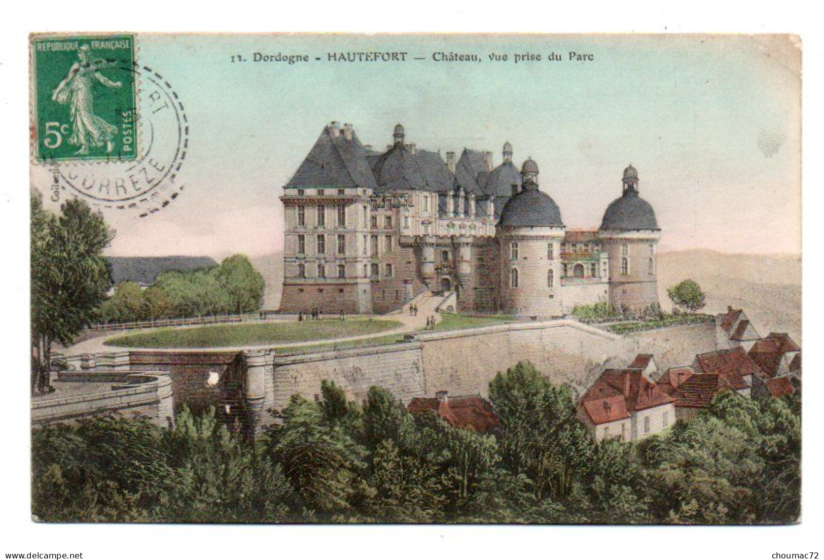 (24) 328, Hautefort, Château, Vue Prise Du Parc, état ! - Hautefort