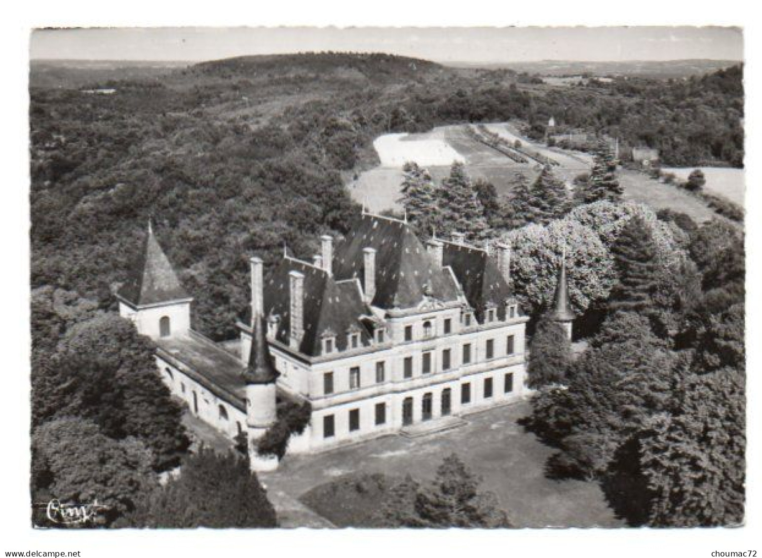 GF (24) 208, Domme, Combier 15921, Vue Aérienne De La Vallée De La Dordogne, Château De Jiverzac - Domme