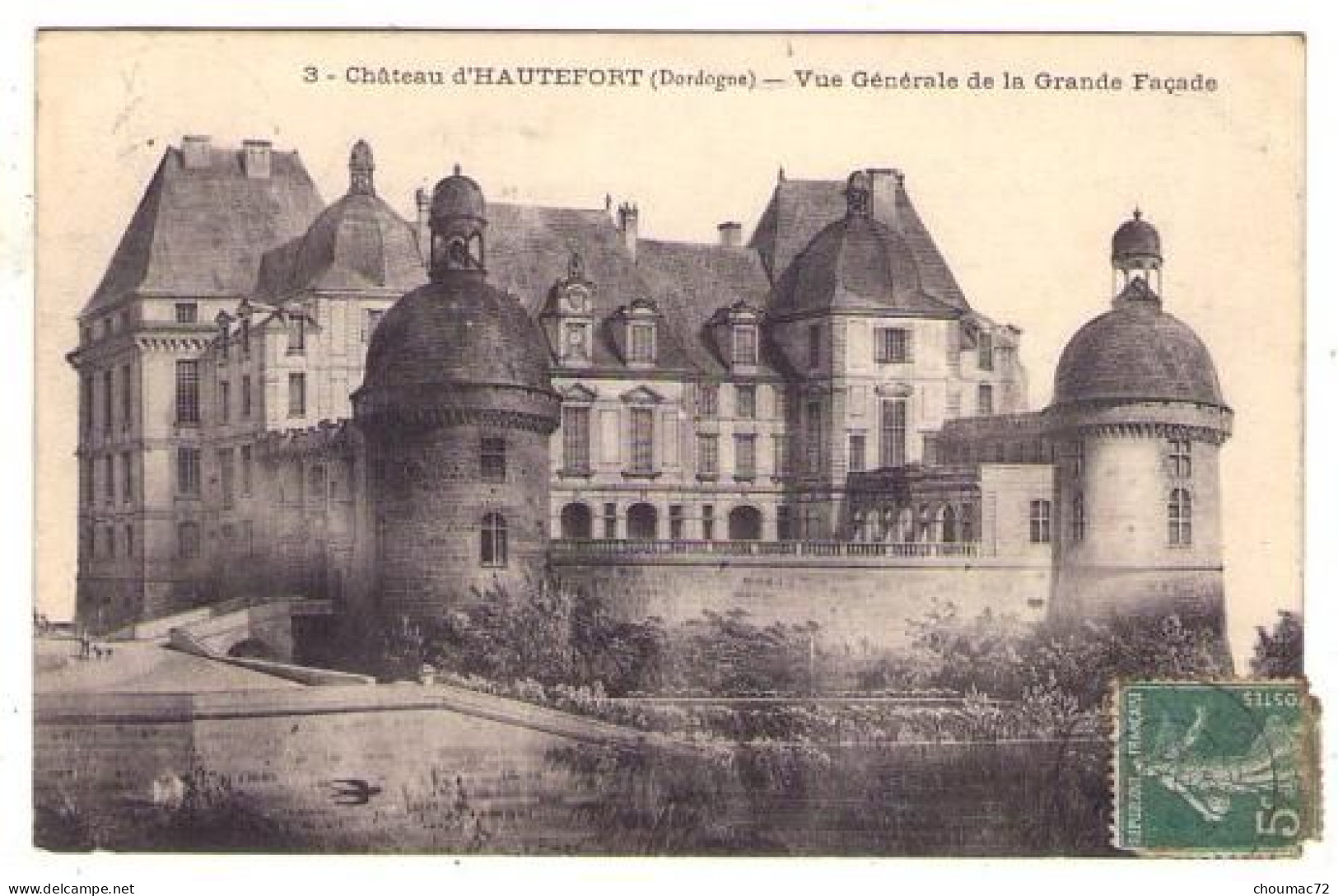 (24) 186, Hautefort, Hirondelle 3, Château D'Hautefort, Vuegénérale De La Grande Façade - Hautefort