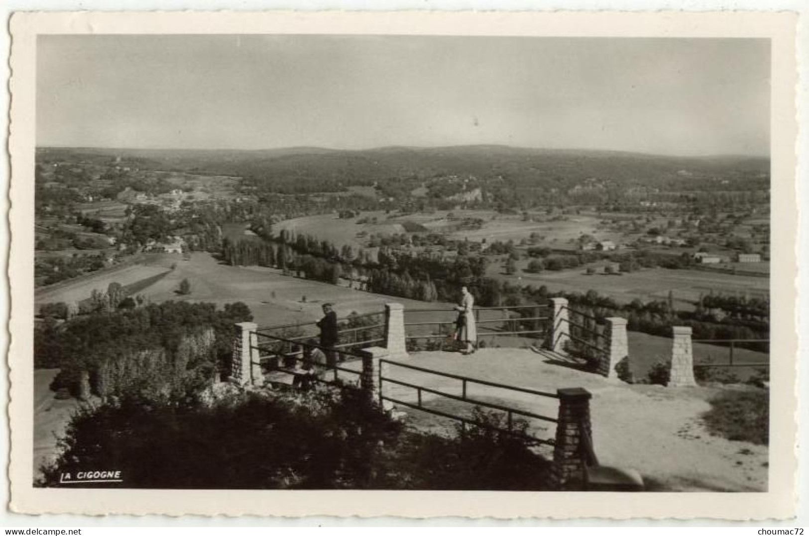 (24) 005, Domme, La Cigogne 24 152 09, Vue De La Barre En Amont De Domme - Domme