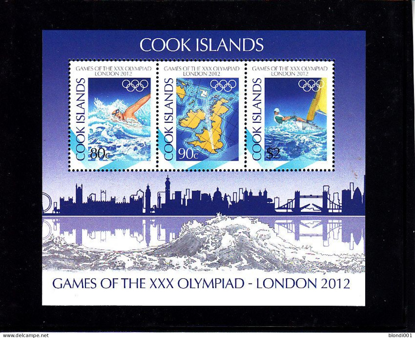 Olympics 2012 - Swimming - COOK ISLANDS - S/S MNH - Eté 2012: Londres