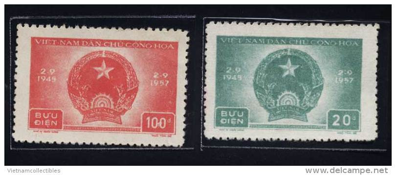 North Vietnam Viet Nam MNH Stamps 1957 : 12th Anniversary Of National Day (Ms024) - Vietnam