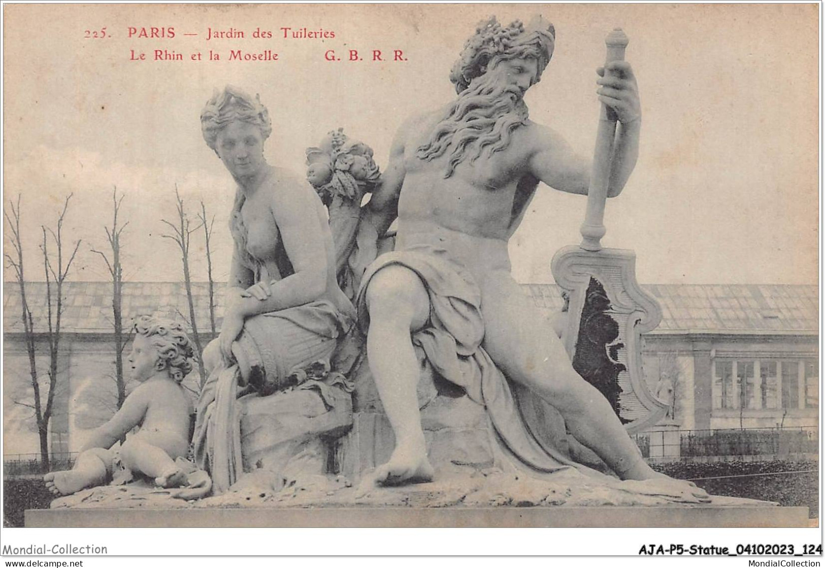AJAP5-STATUE-0475 - PARIS - Jardins Des Tuileries - Le Rhin Et La Moselle  - Monuments