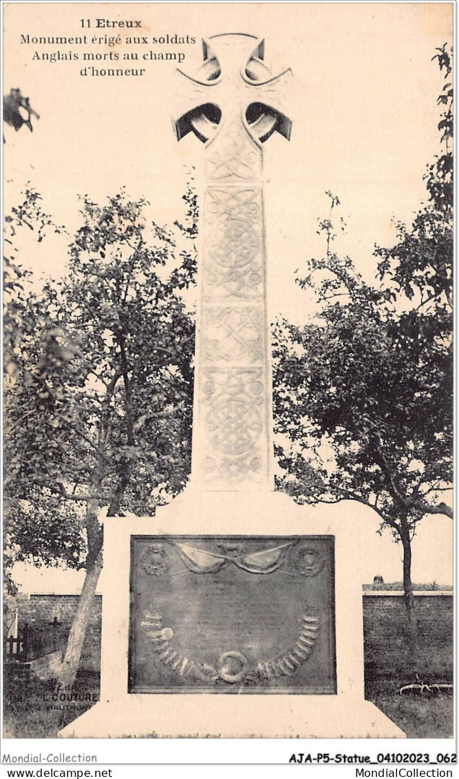 AJAP5-STATUE-0444 - ETREUX - Monument érigé Aux Soldats Anglais Morts Au Champ D'honneur  - Monuments