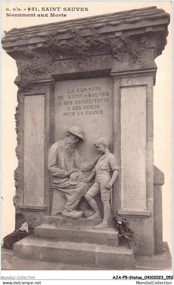 AJAP5-STATUE-0439 - SAINT SAUVES - Le Monument Aux Morts  - Monuments