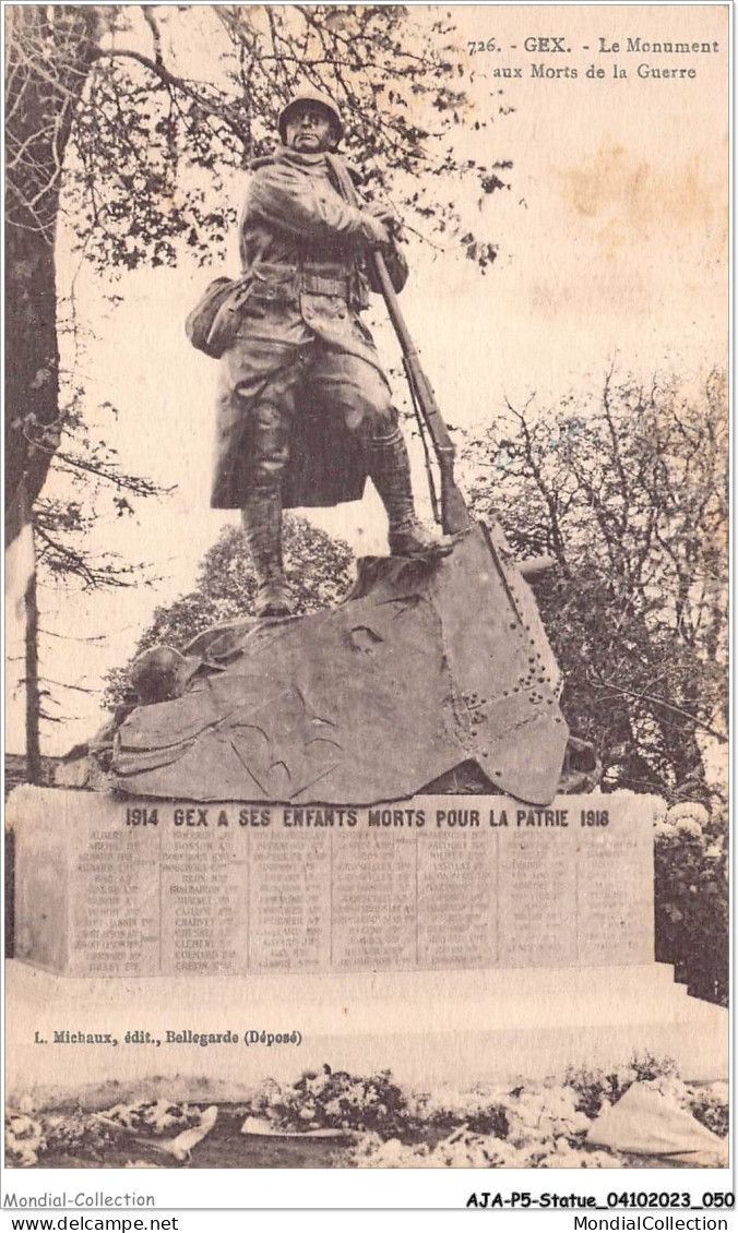 AJAP5-STATUE-0438 - GEX - Le Monument Aux Morts De La Guerre  - Monuments