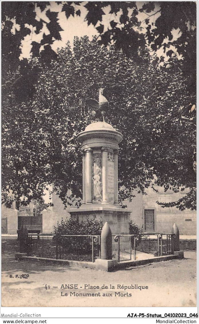 AJAP5-STATUE-0436 - ANSE - Place De La République - Le Monument Aux Morts  - Monuments