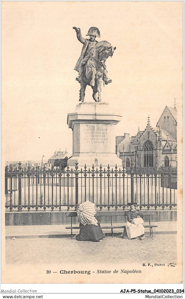 AJAP5-STATUE-0430 - CHERBOURG - Statue De Napoléon 1er - Monuments